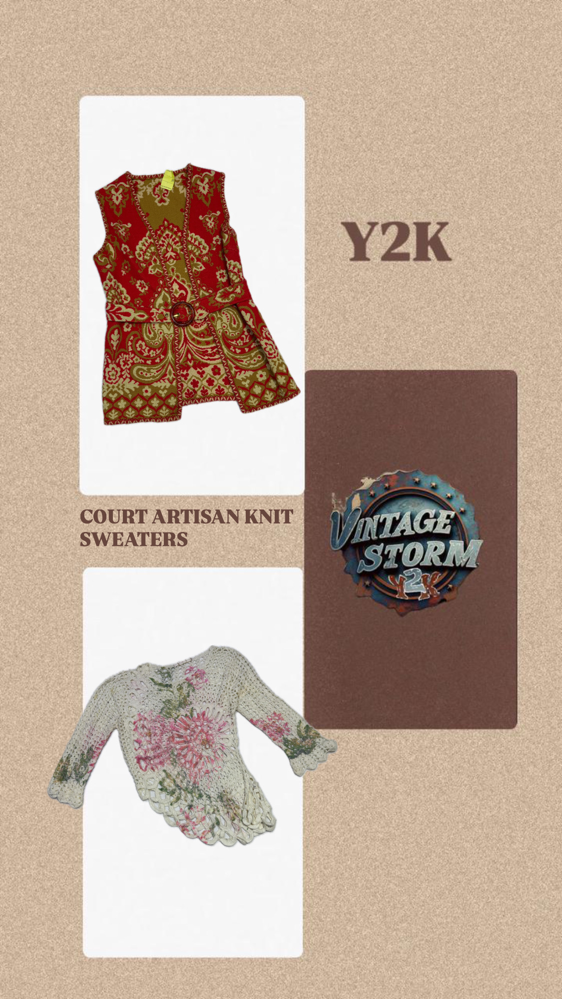 Pulls tricotés artisanaux Y2K