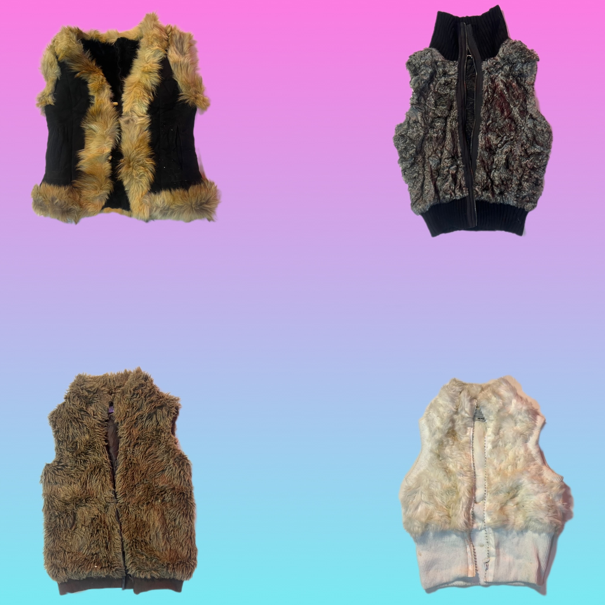 Y2K Fur Waistcoat(TS-1766)