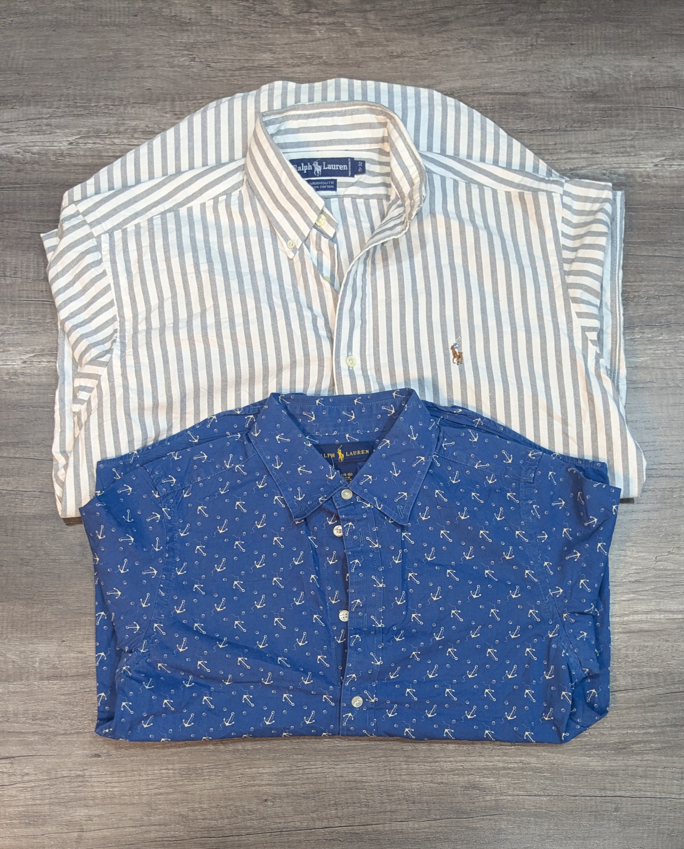 1215 - Ralph Lauren, Hemd mit langen Ärmeln und Hemd mit halben Ärmeln