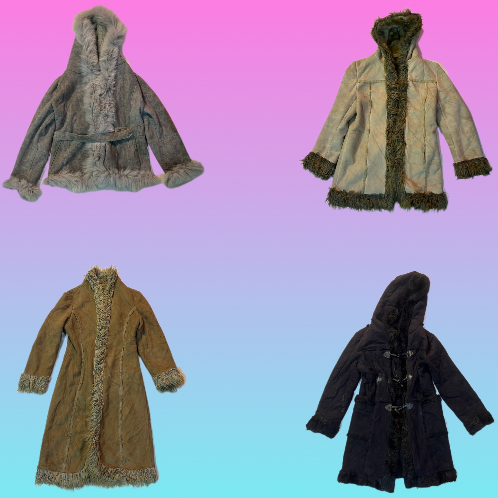 Y2K Long Afghan Coat (TS-1774)