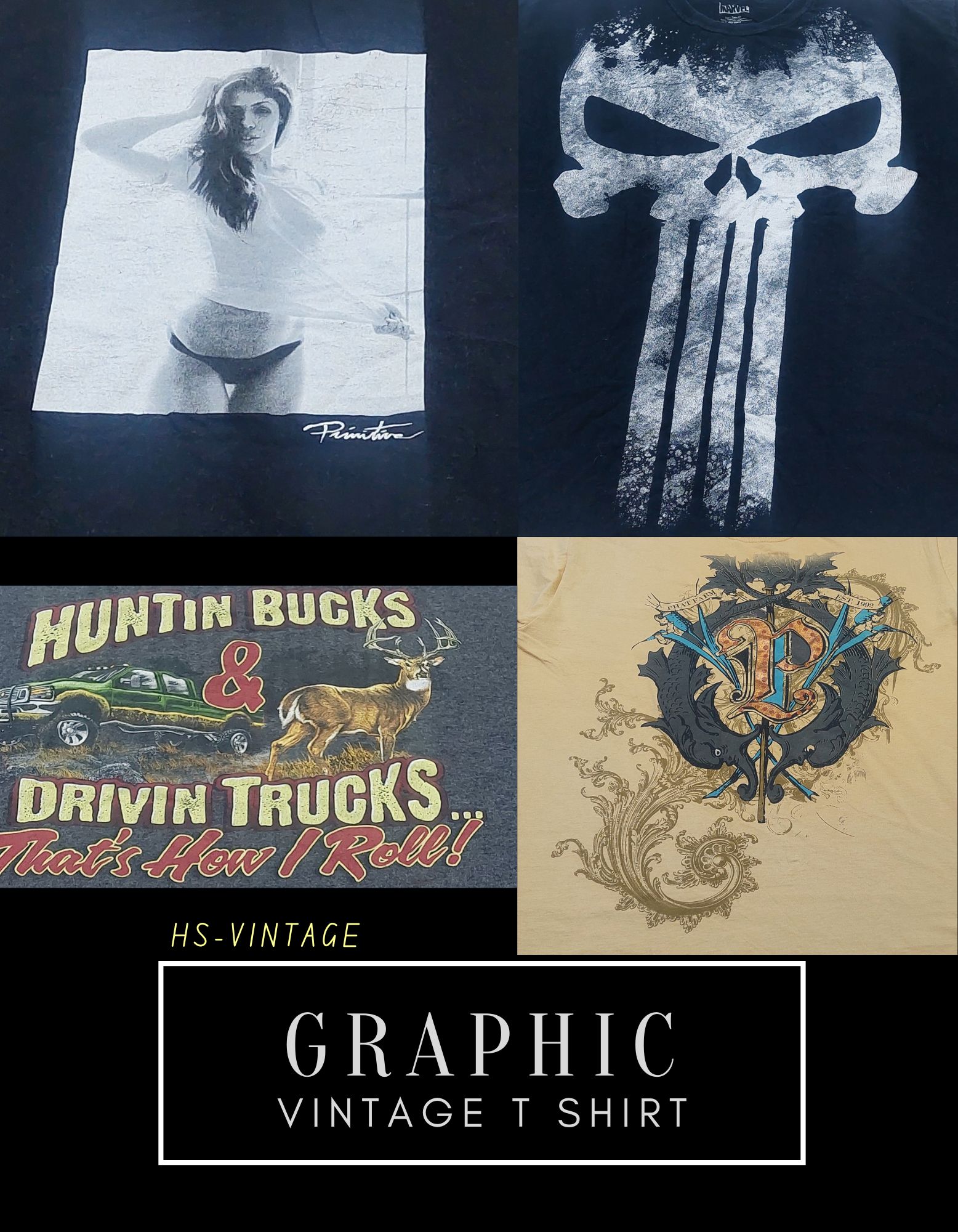 T-shirts graphiques mélangés
