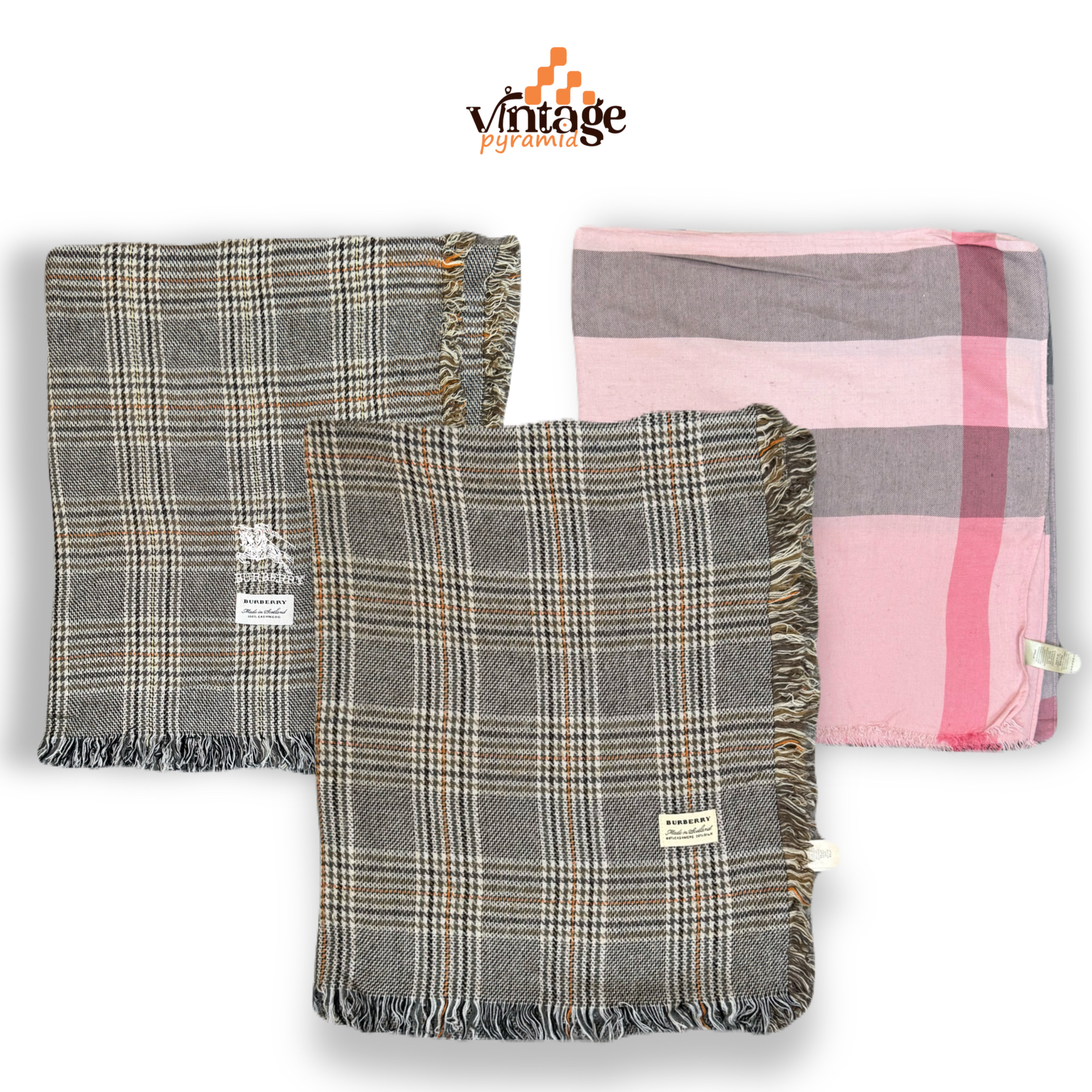 Écharpes VPX627 Burberry 100 % cachemire authentique