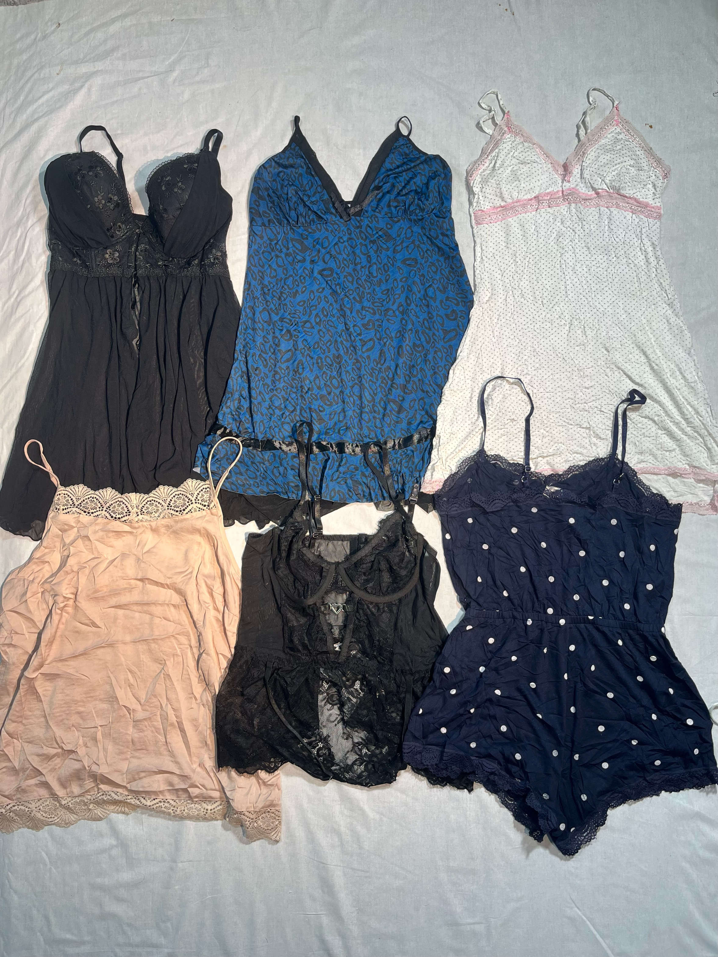 Lot de lingerie pour femmes mixte – Babydolls, Chemises et Teddies en dentelle