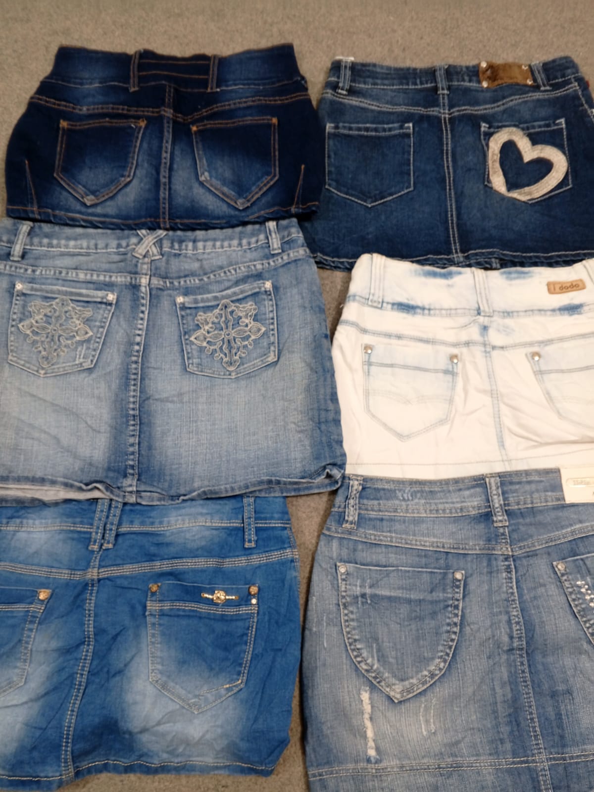 Jupes micro mini en denim embellies HD1267 Ladies Y2K