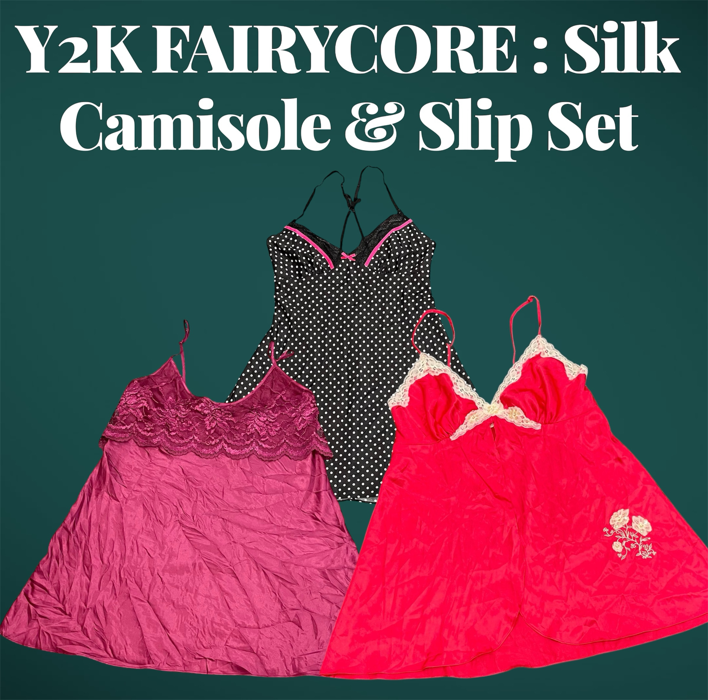 Y2K FAIRYCORE: Conjunto de Camisola de Seda e Saia - e6 (11/12)