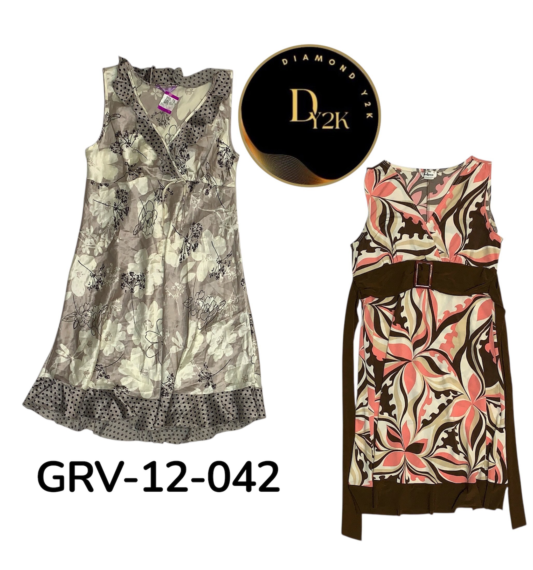 Y2K Polyester Halter Dress – Retro Vibe Club & Party Outfit (GRV-12-042)