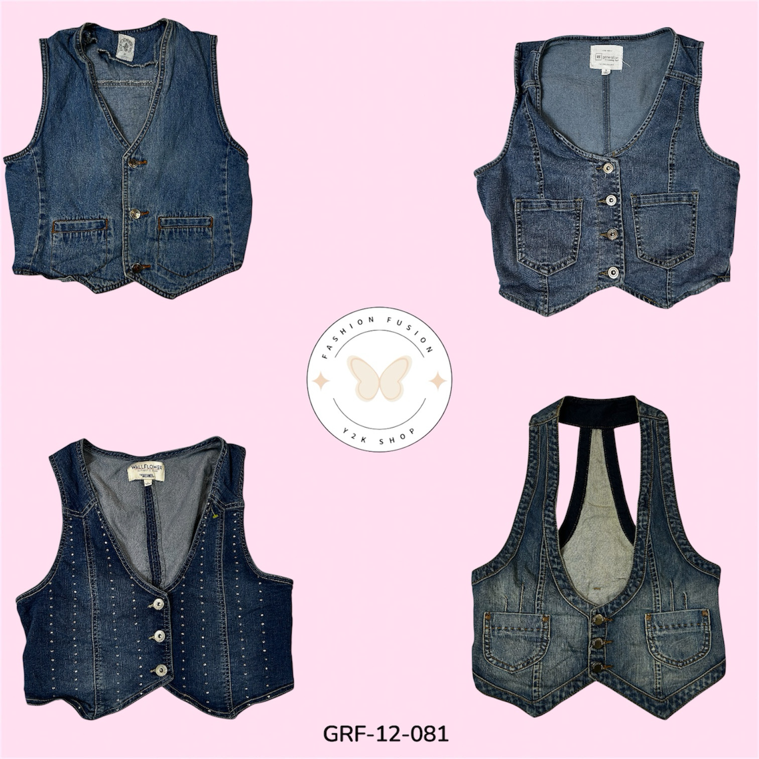 Classic Blue Denim Vest – Everyday Layering Essential (GRF-12-081)