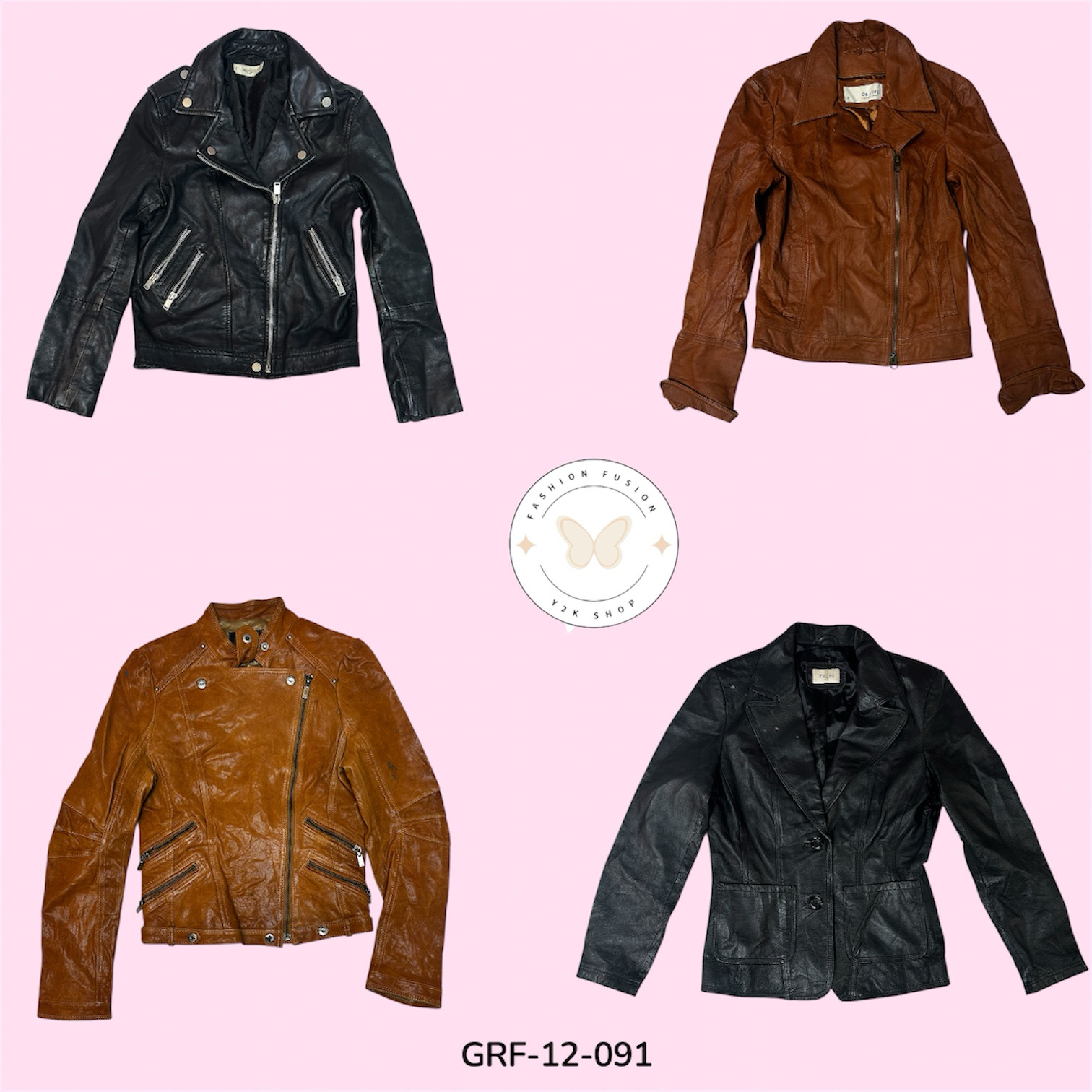 Classic Cut Leather Jacket – Sleek Everyday Outerwear (GRF-12-091)