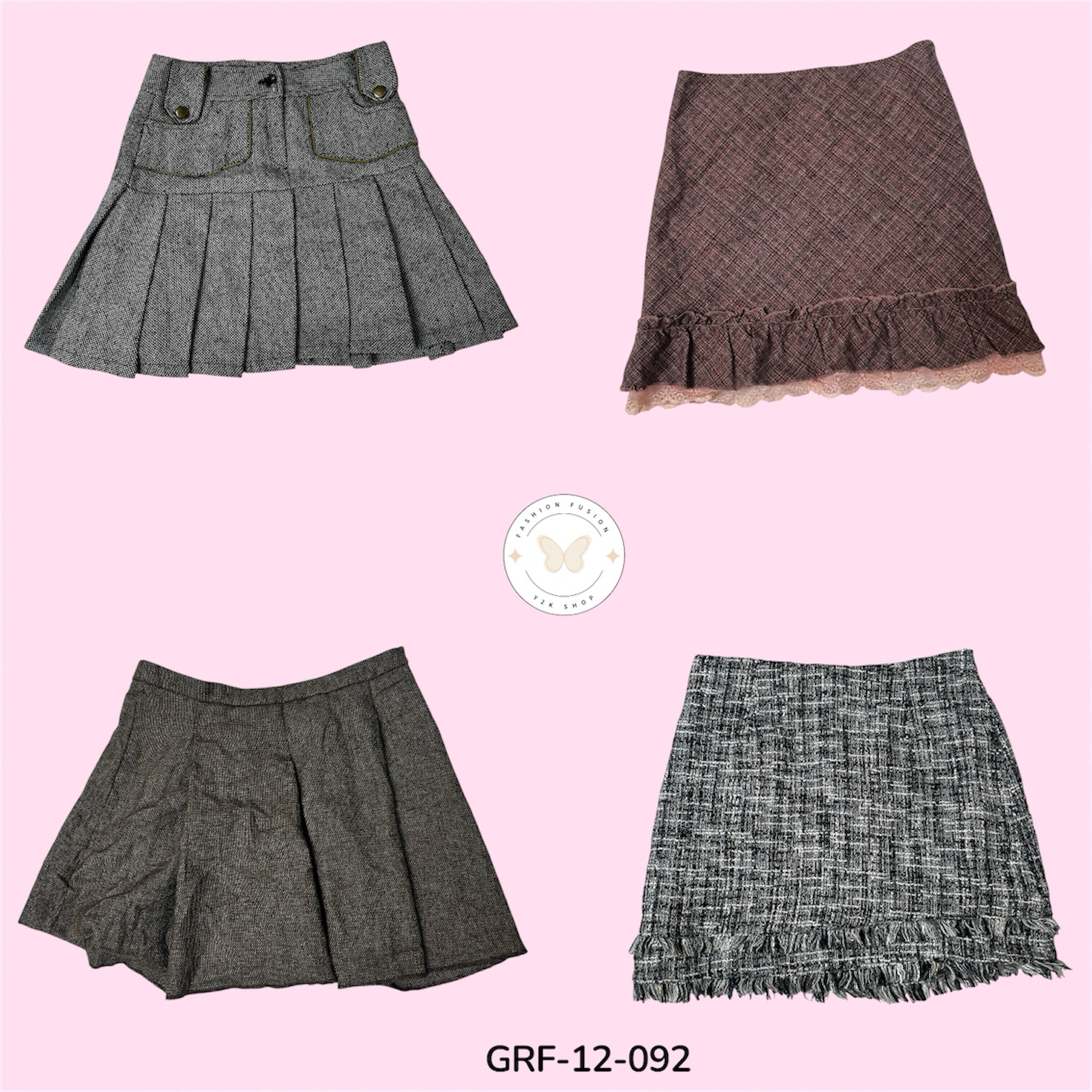 Cozy Wool Mini Skirt – Sleek Everyday Style (GRF-12-092)