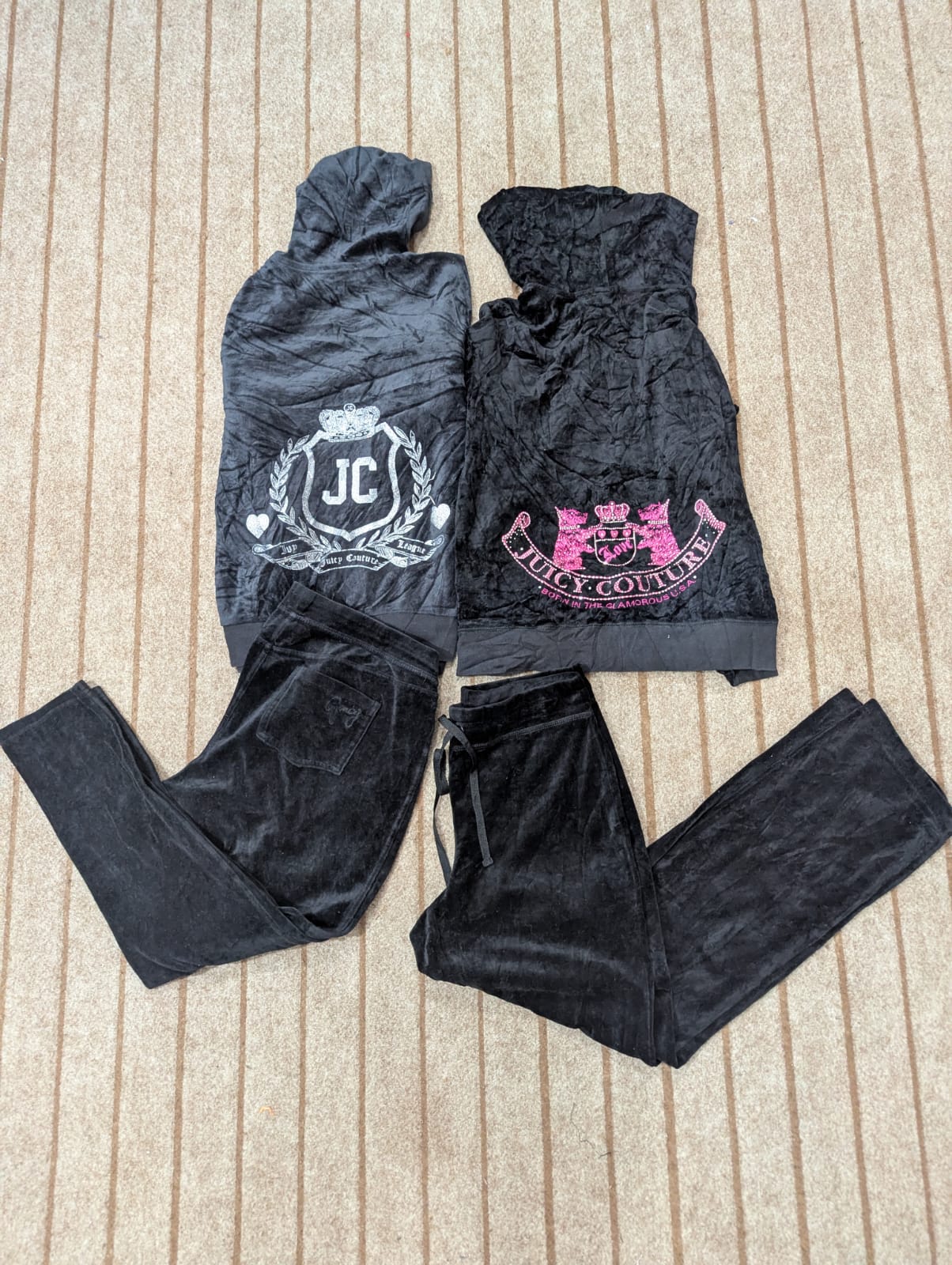 SD 291 Juicy Couture レトロ ベロア トラックスーツ セット | 本物のヴィンテージ | 大量ロット準備完了