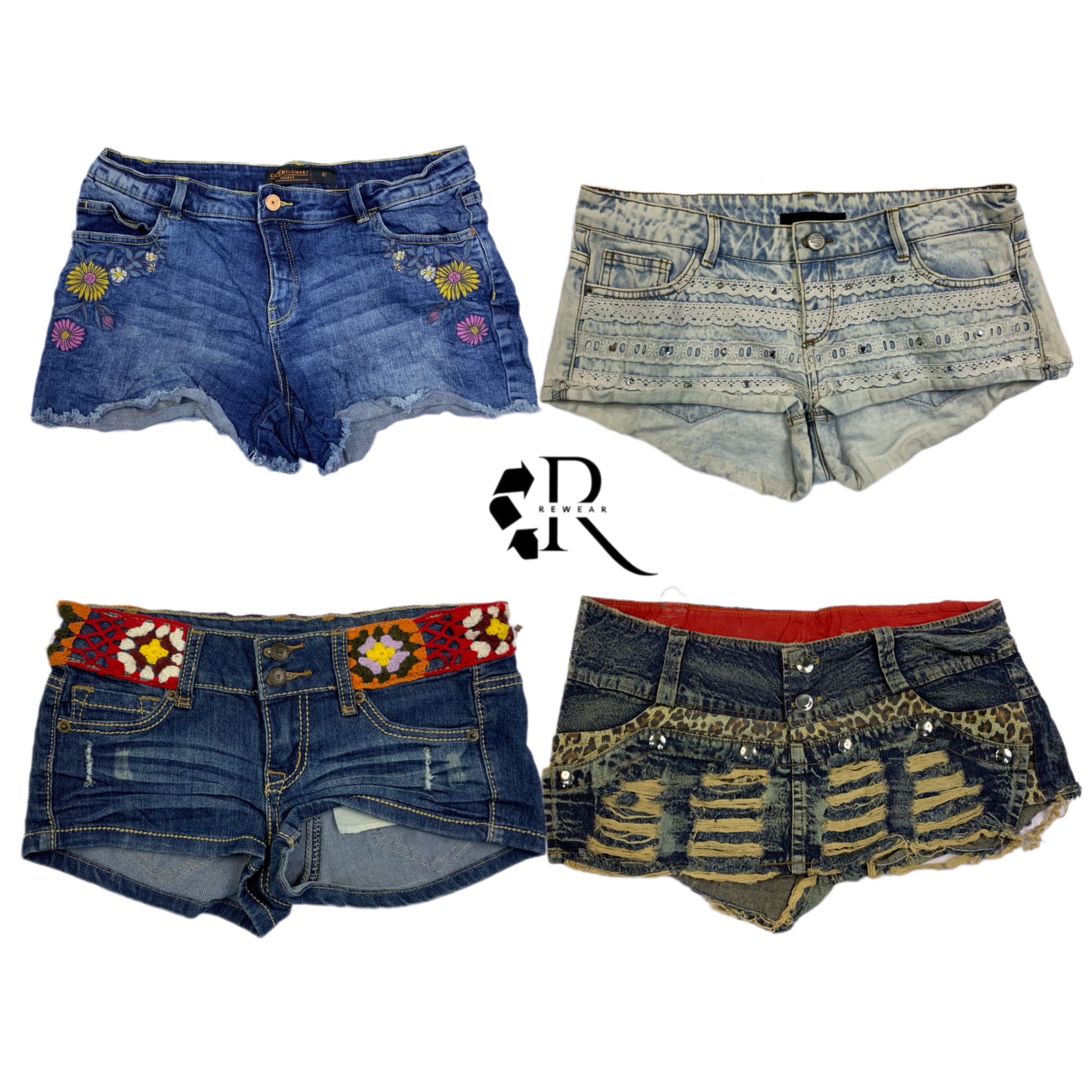 Y2K Paris Hilton Girl Sexy Unique Micro Mini Shorts RW-1347