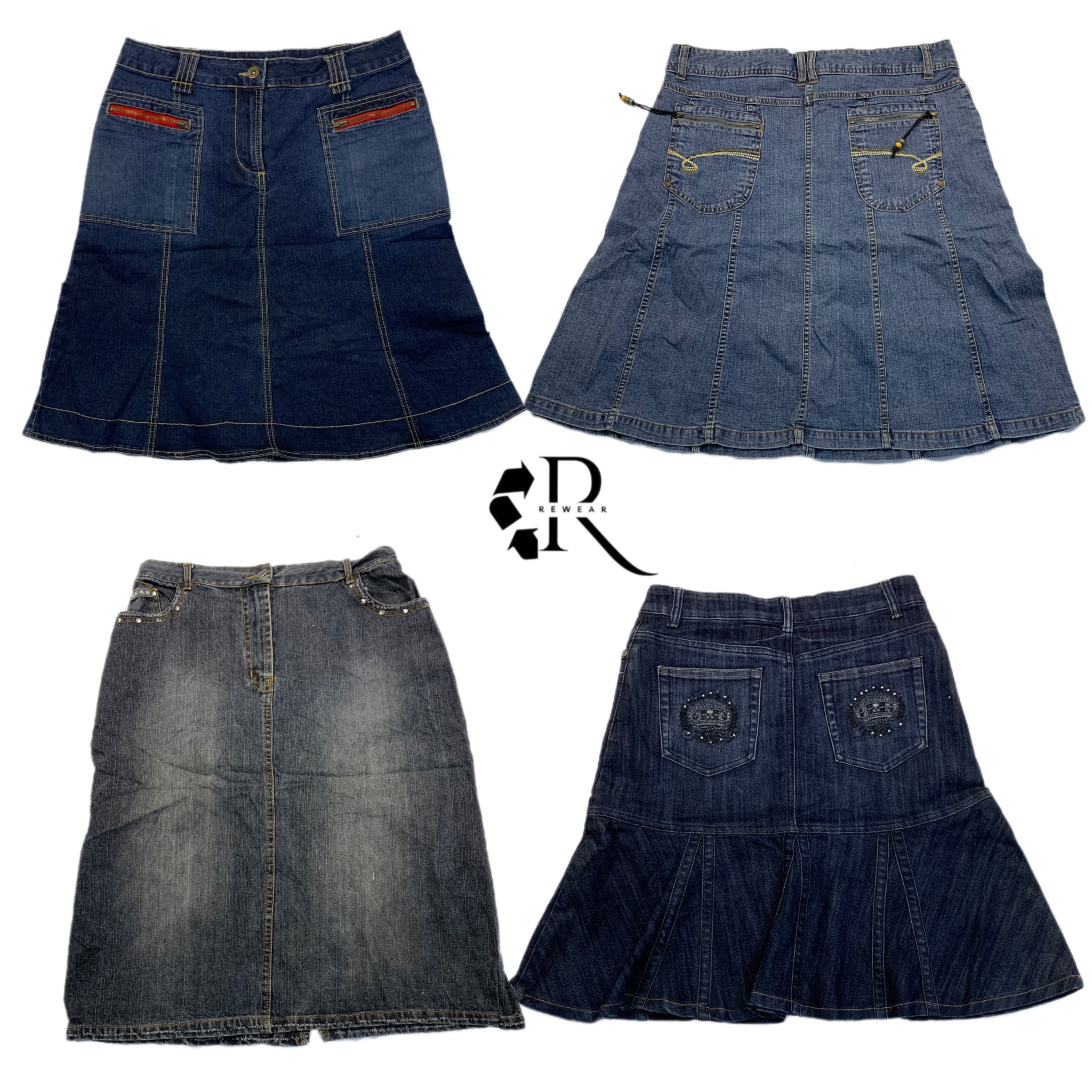 Y2K MYC IT Girl Denim Midi Röcke RW-1349