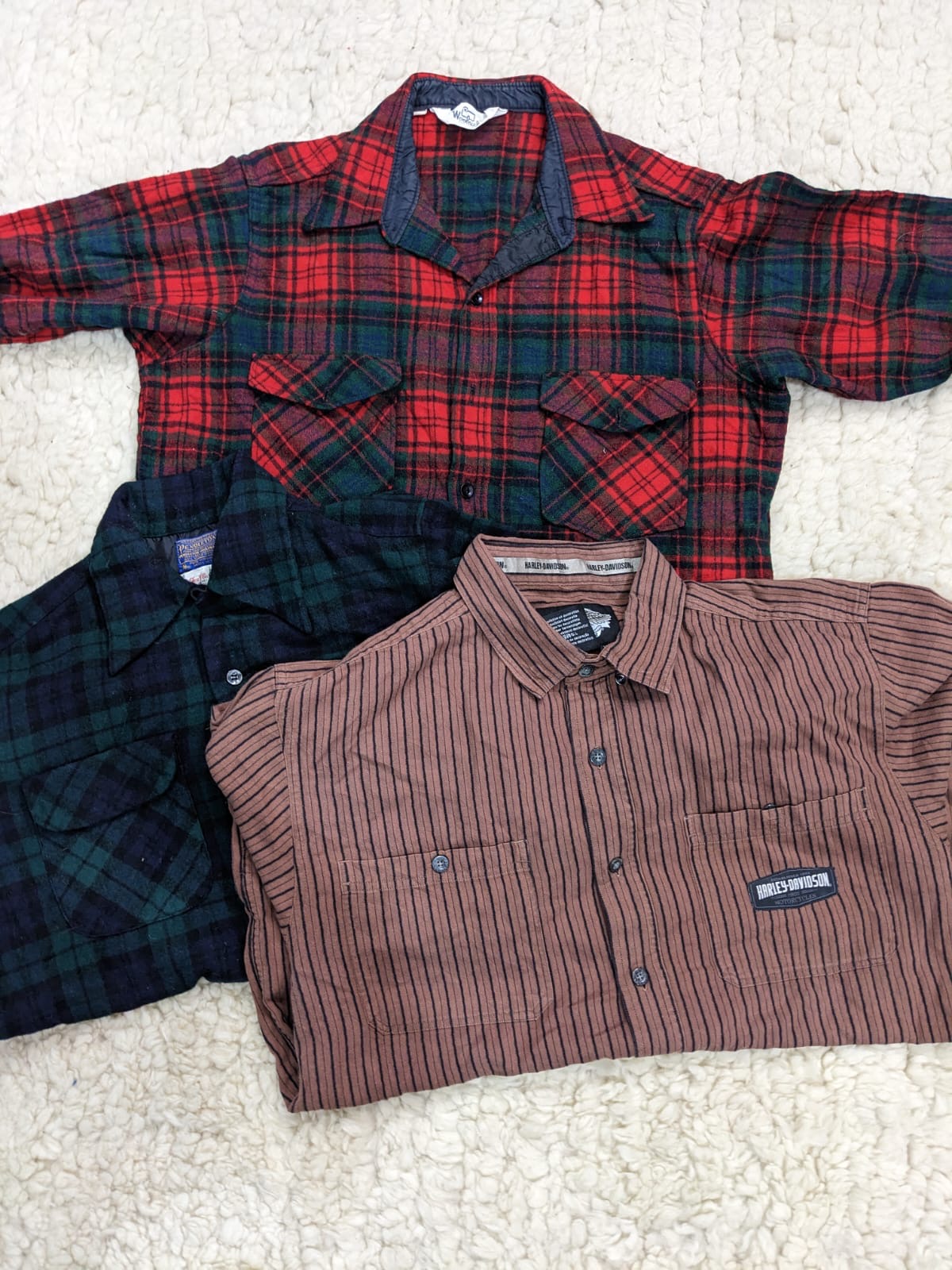 Pendleton, Woolrich, Harley Davidson Camisas Mix