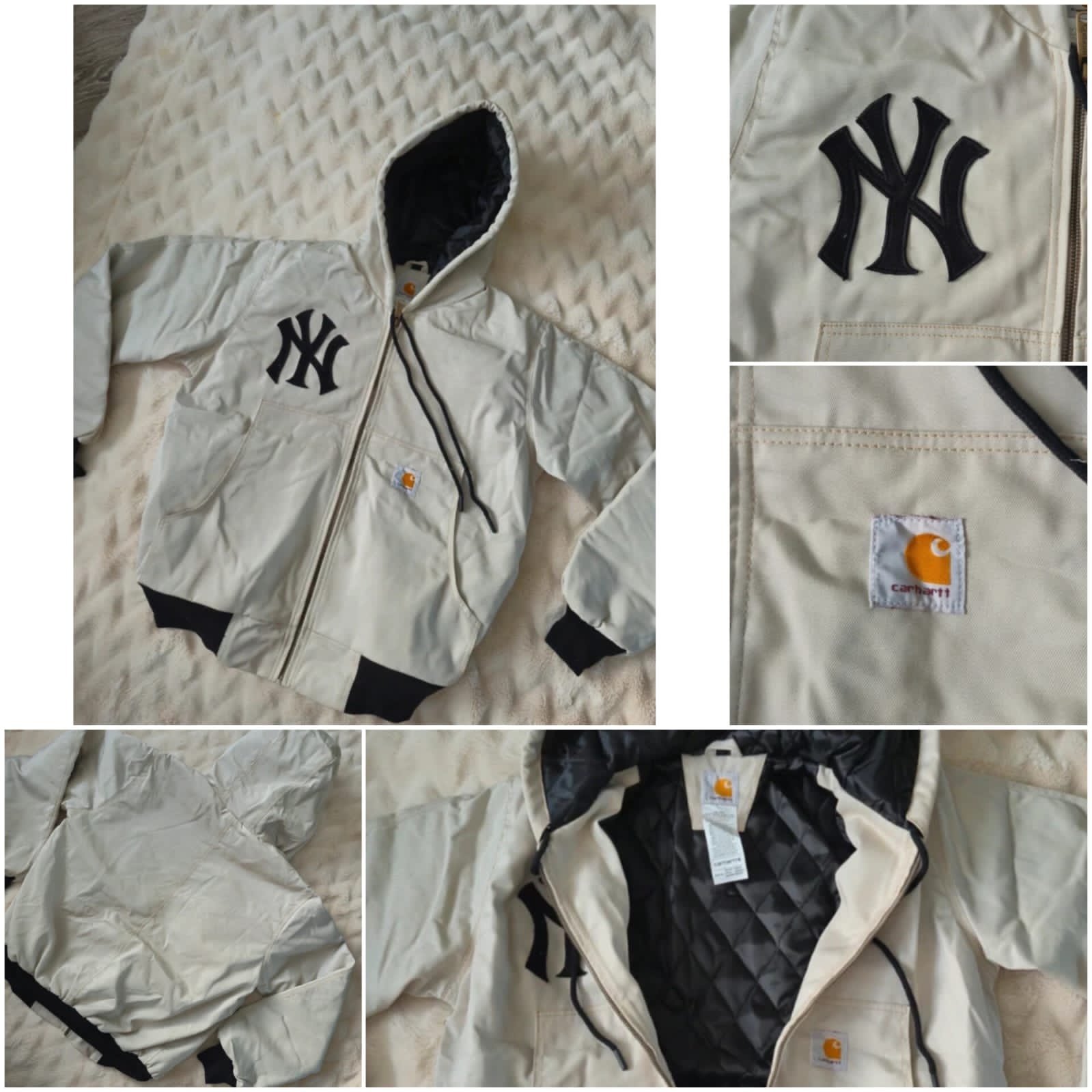 Carhartt NY Rework Style beigen Kapuzenjacken