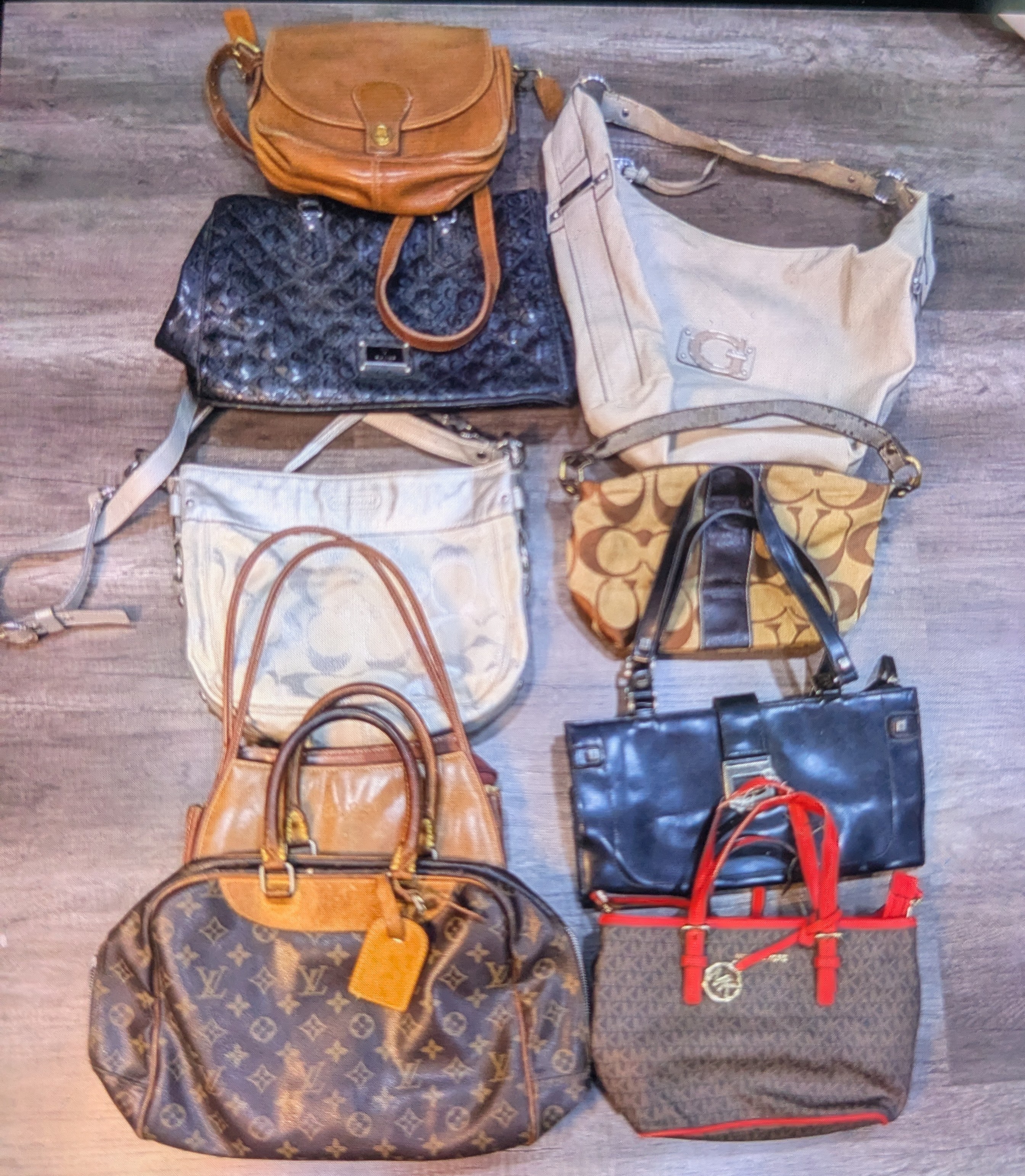 1387 - Coach, Michael Kors, Guess & Louis Vuitton Bags