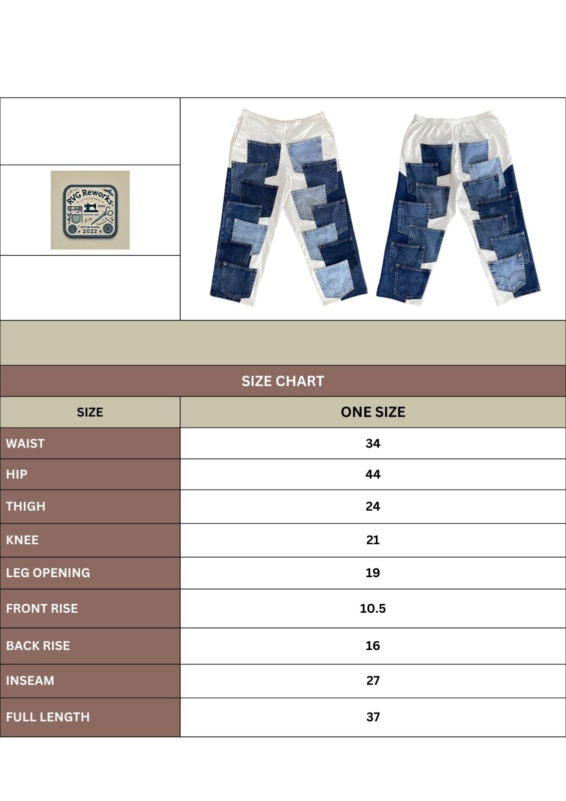 Pantalones de mezclilla con paneles de bolsillo reciclados