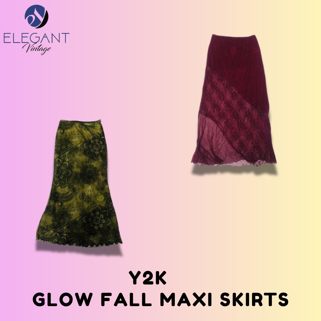 Y2K Glow Fall Maxi Skirts - EV1553