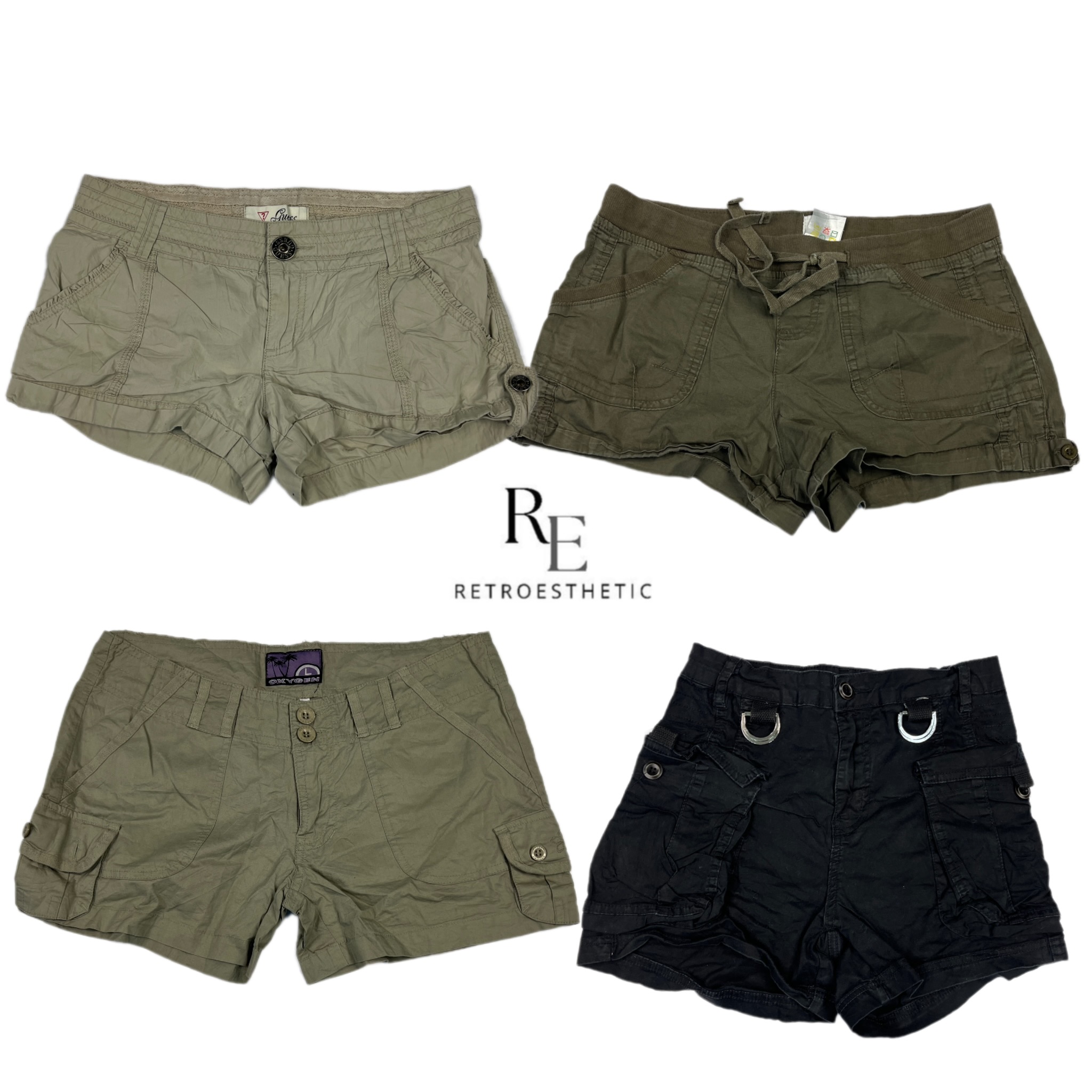 Y2K NYC IT Girl Cotton Mini Shorts RE-2624