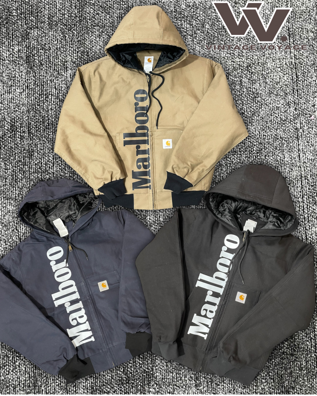 Carhartt x malboro reworked style front print active jackets (12/12)