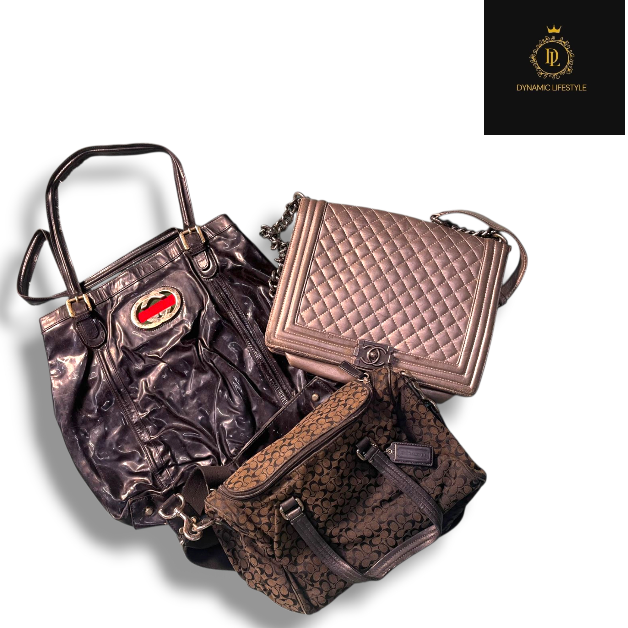 Guess channe gucci Kate spade bags