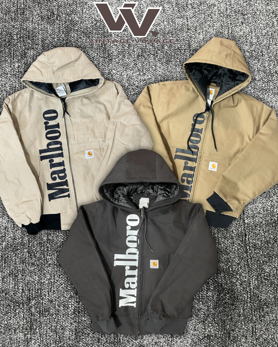 Carhartt x malboro reworked style front print active jackets (12/12)