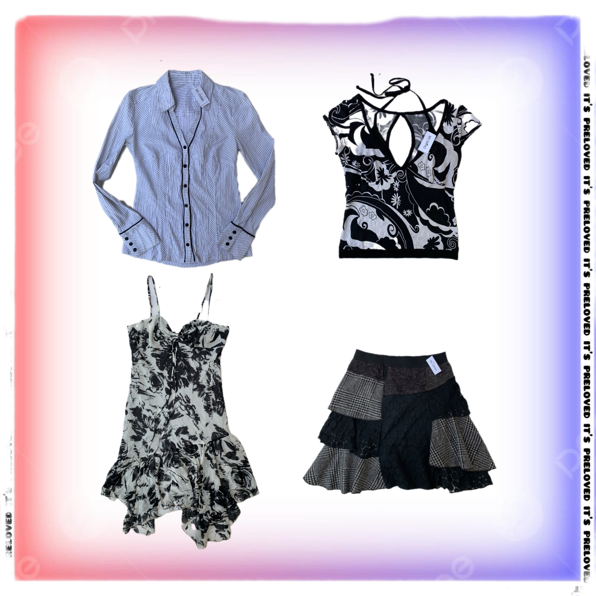 Monochrome Moments Collection - tops, dresses, skirts (SS-1710)