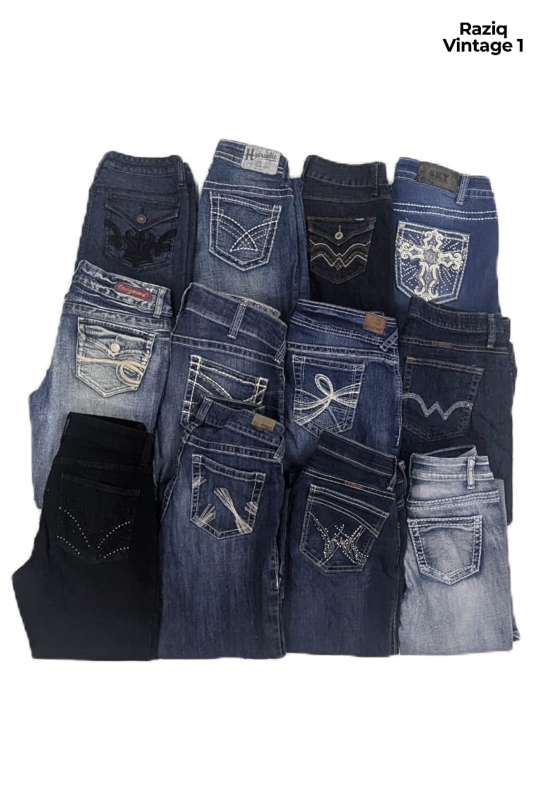 💥 RV1139 Y2K Embroidered Bootcut Jeans