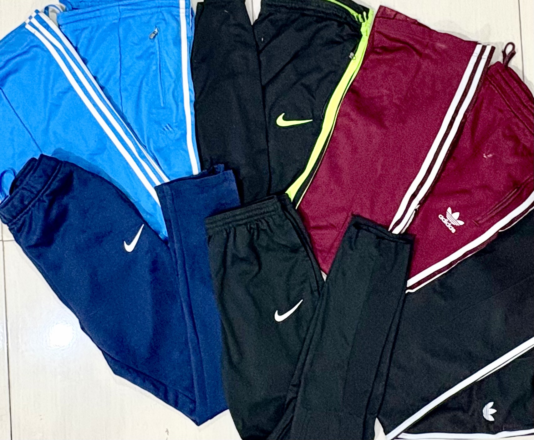 Nike and Adidas Track Pants
