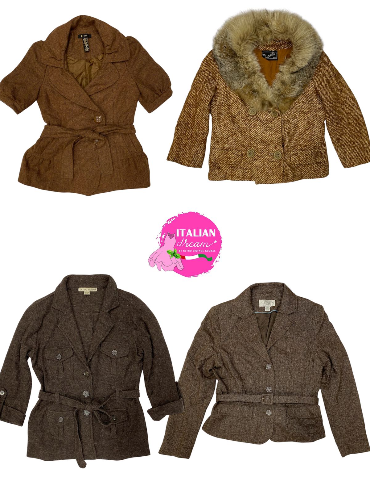 Y2k unique wool coat