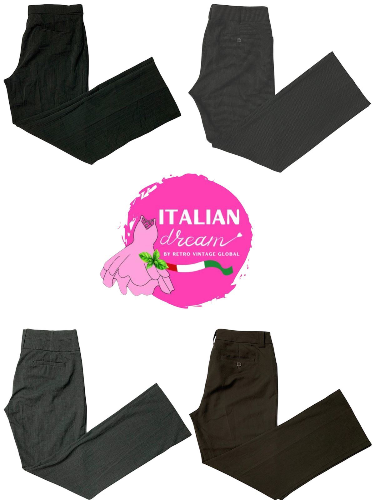 y2K unique dark colour poly pants