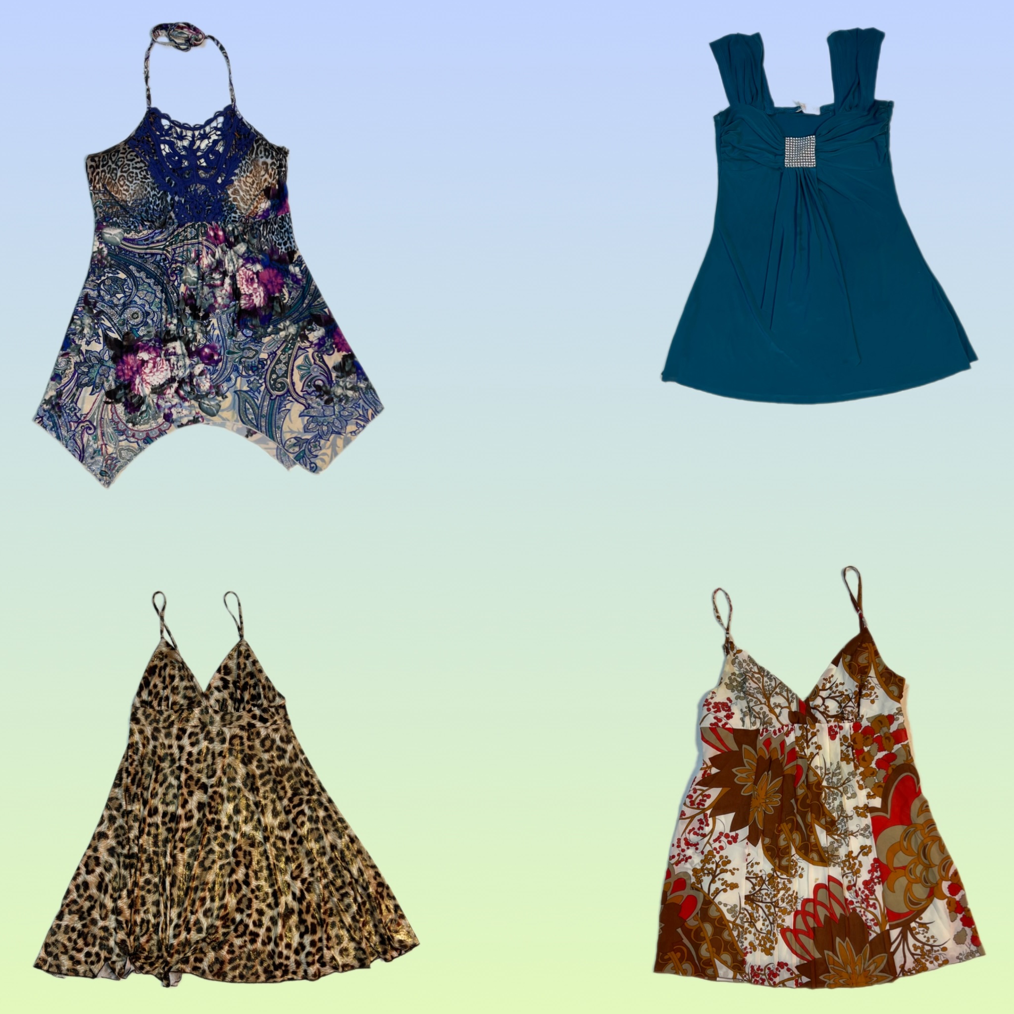 Y2K Grunge Mini Dresses(TS-1787)