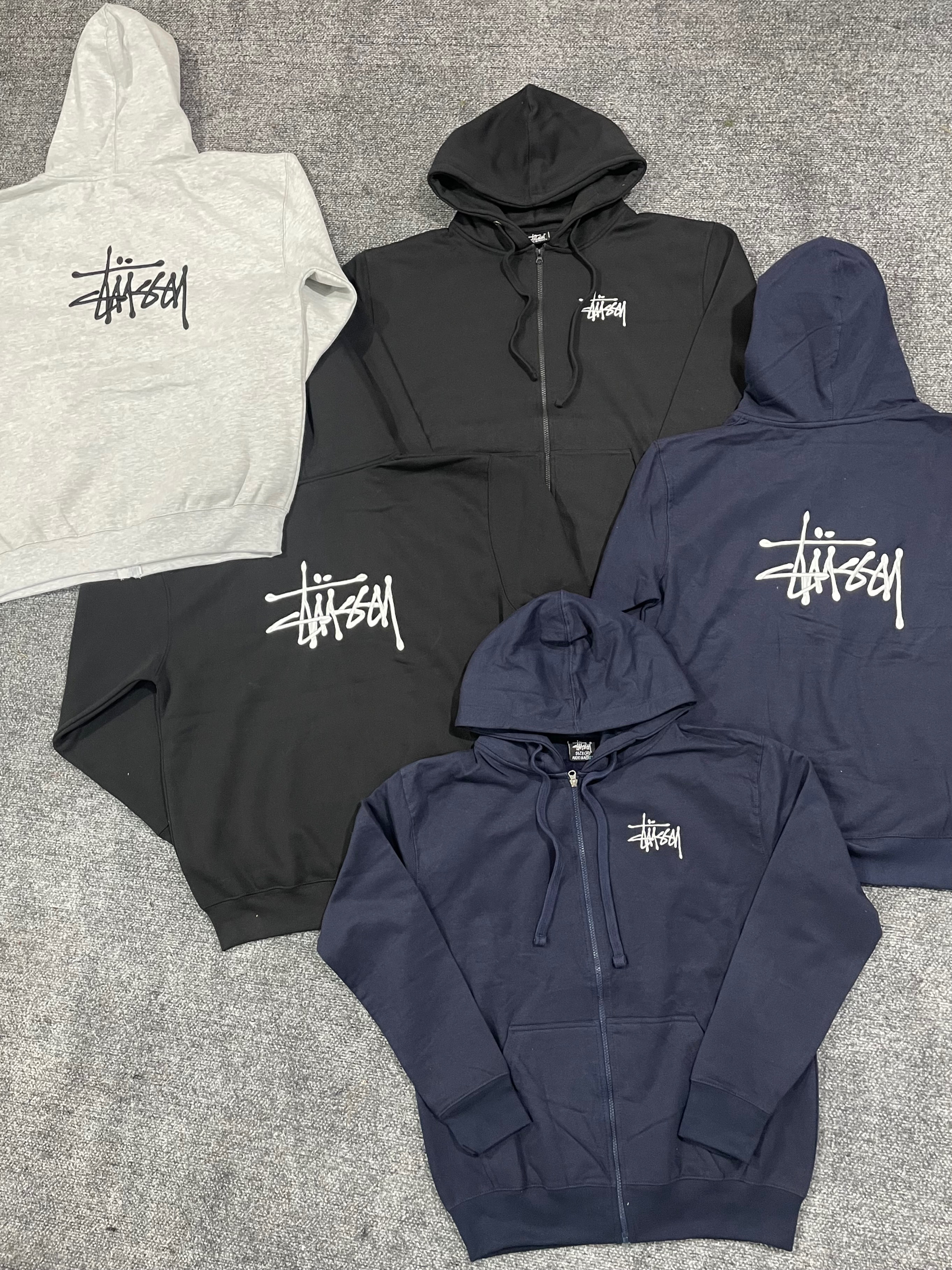 Stussy reworked style mix colour zipper hoodies 1312