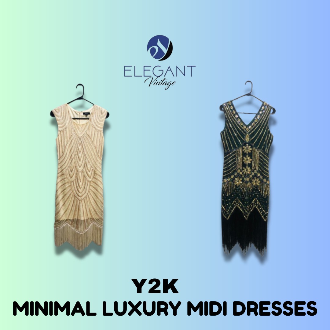 Vestidos Midi de Luxo Minimalista Y2K - EV1572