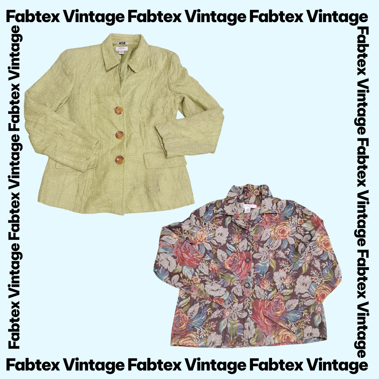 (FV-780) Y2K Floral Printed Fancy Unique Coats