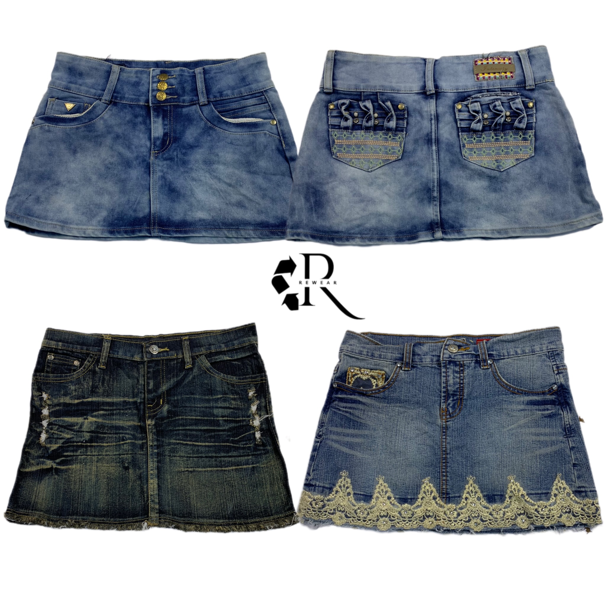 Jupe en denim mini Y2K NYC IT Girl RW-1356