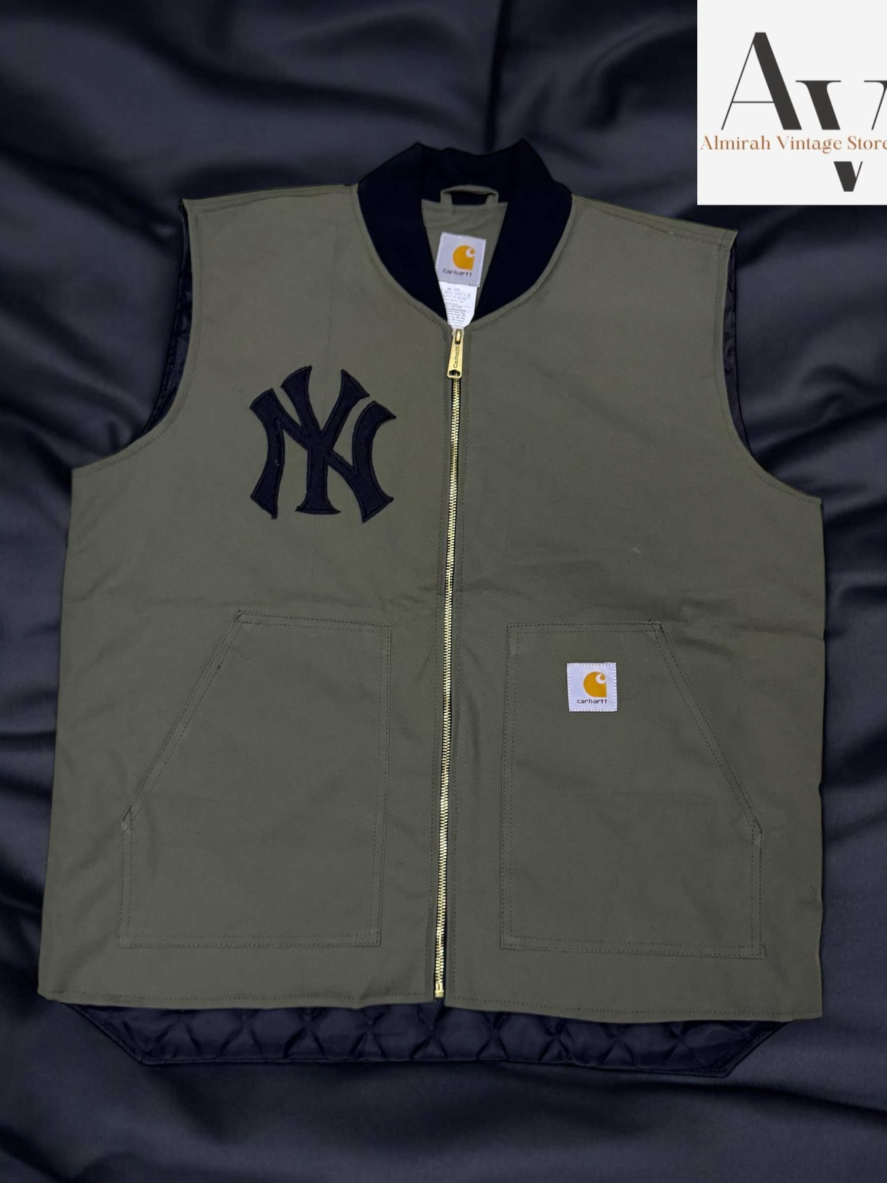 Carhartt rework style Olive colour gilets