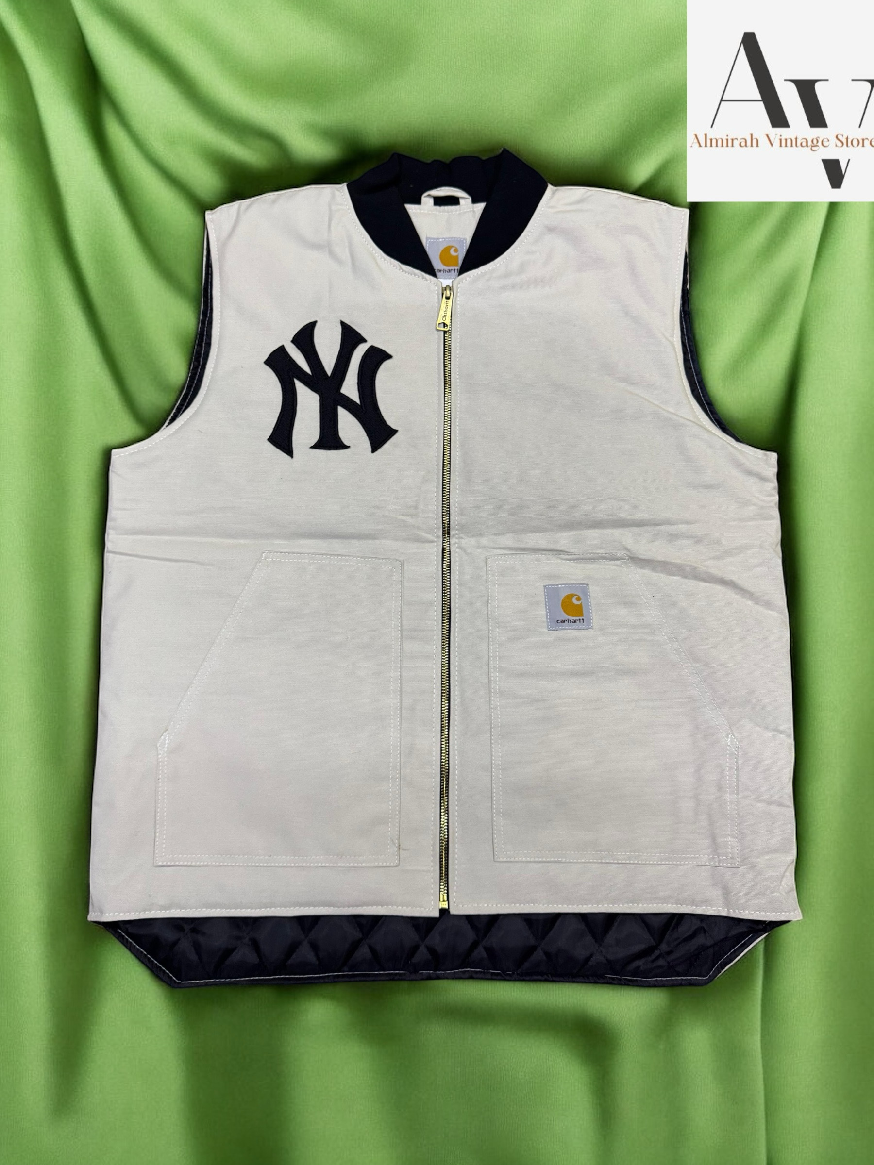 Carhartt rework style cream colour gilets