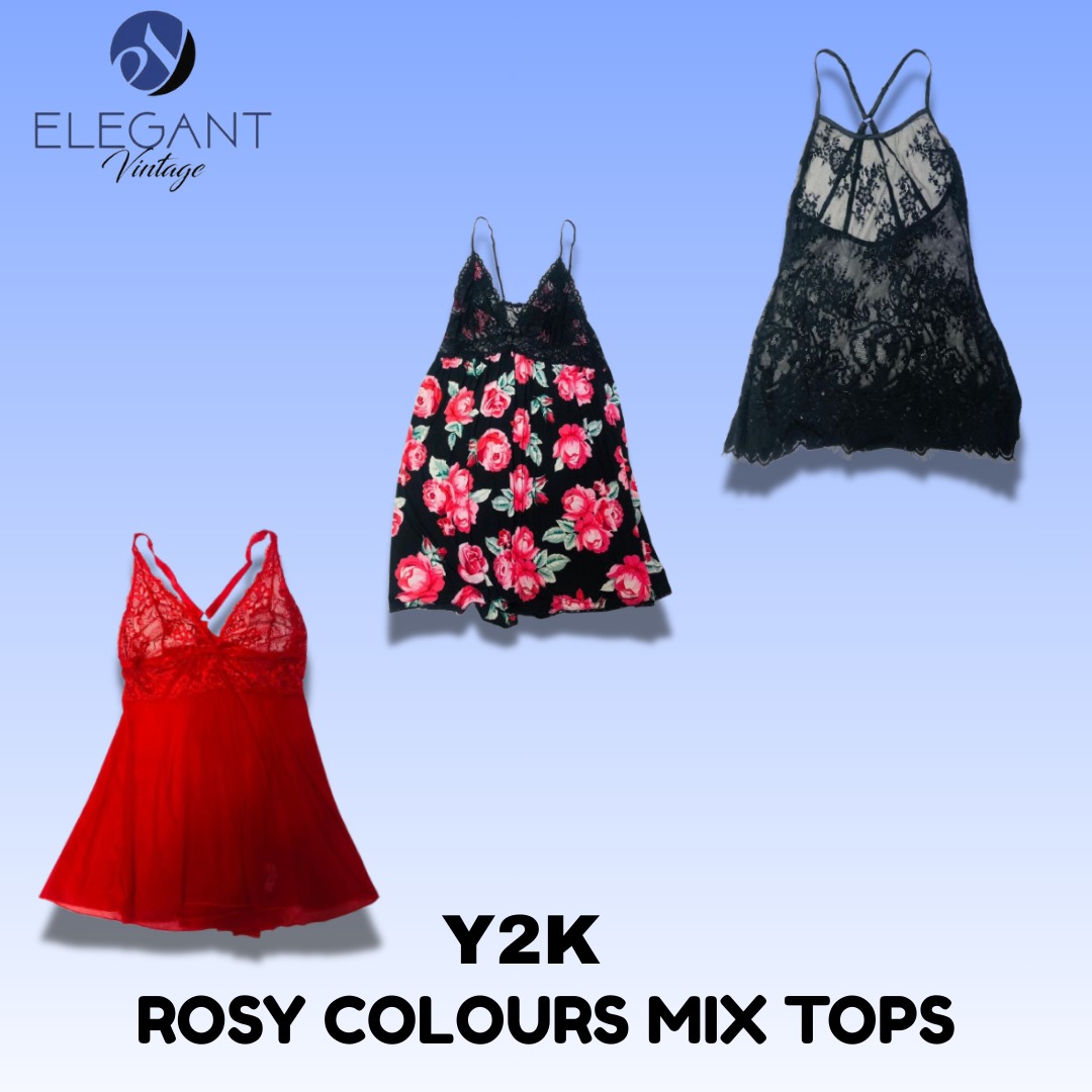 Y2K Rosy Colours Mix Tops - EV1590