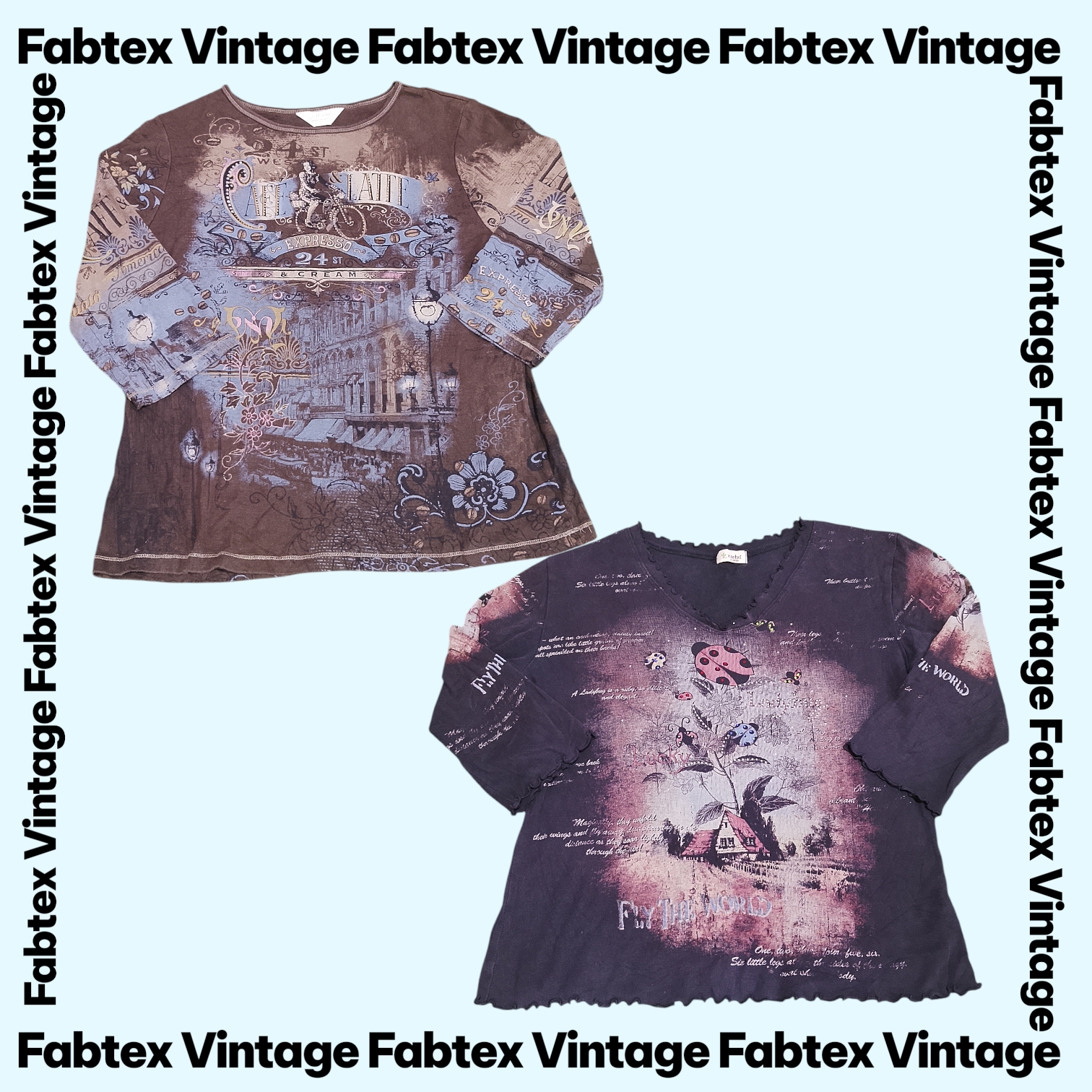(FV-773) T-shirts à manches longues pour bébé Y2K Grange