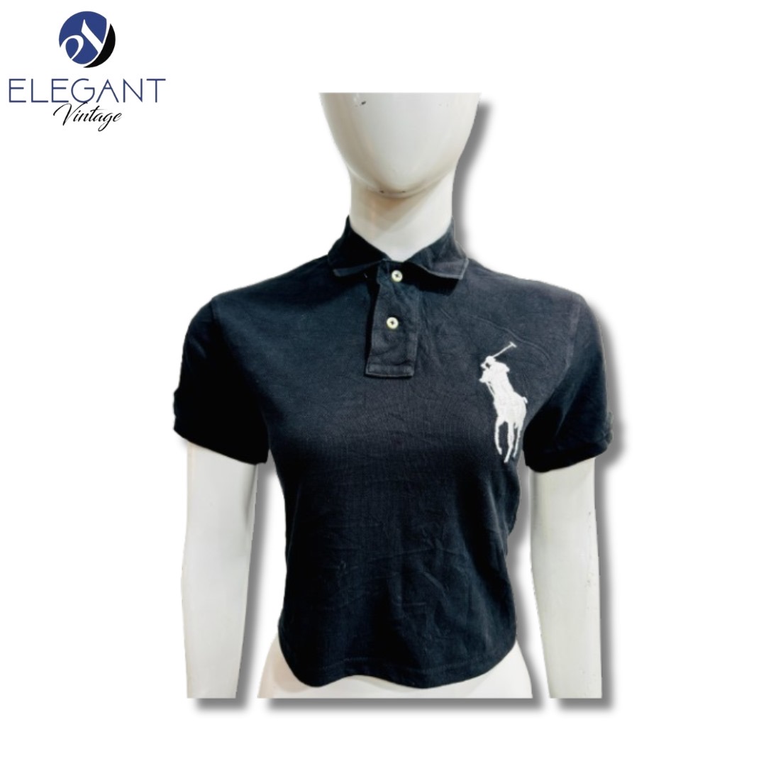 UPCYCLED Ralph Lauren Polo Croop Top - EVR0048