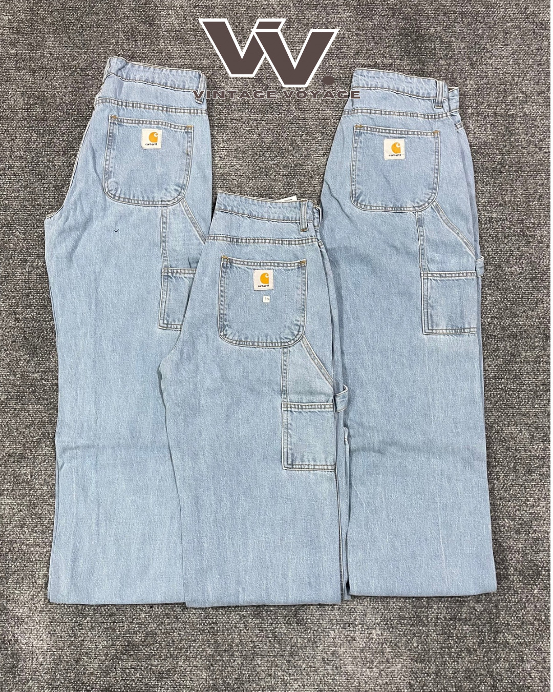 Carhartt reworked style light blue colour pants 1312