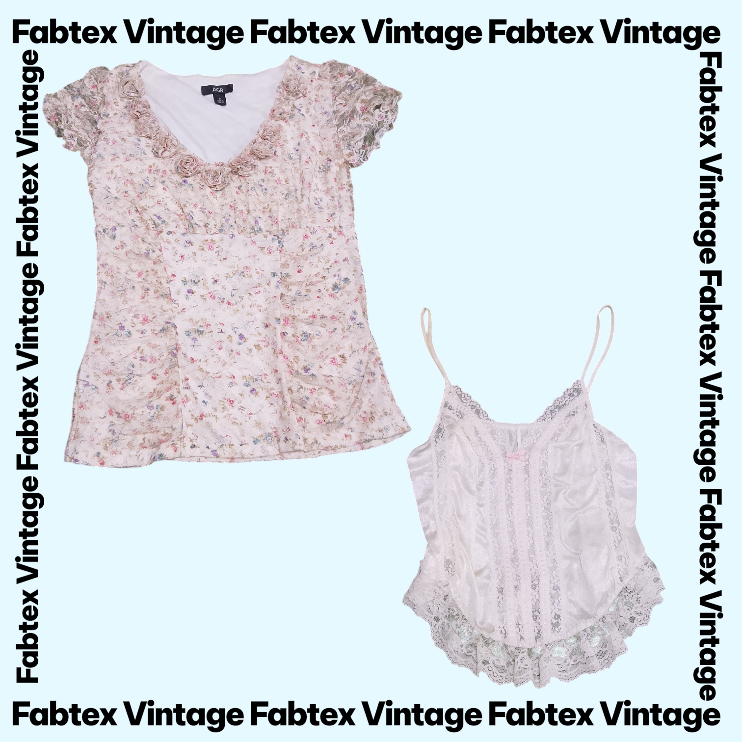 (FV-764) Hauts floraux pastel douce fille mélange