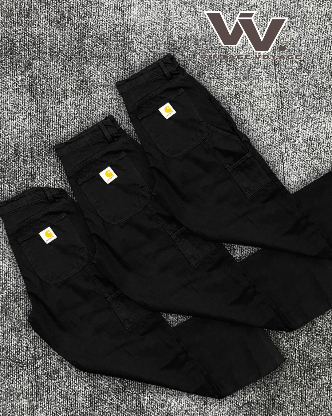 Carhartt reworked style black colour pants 1312