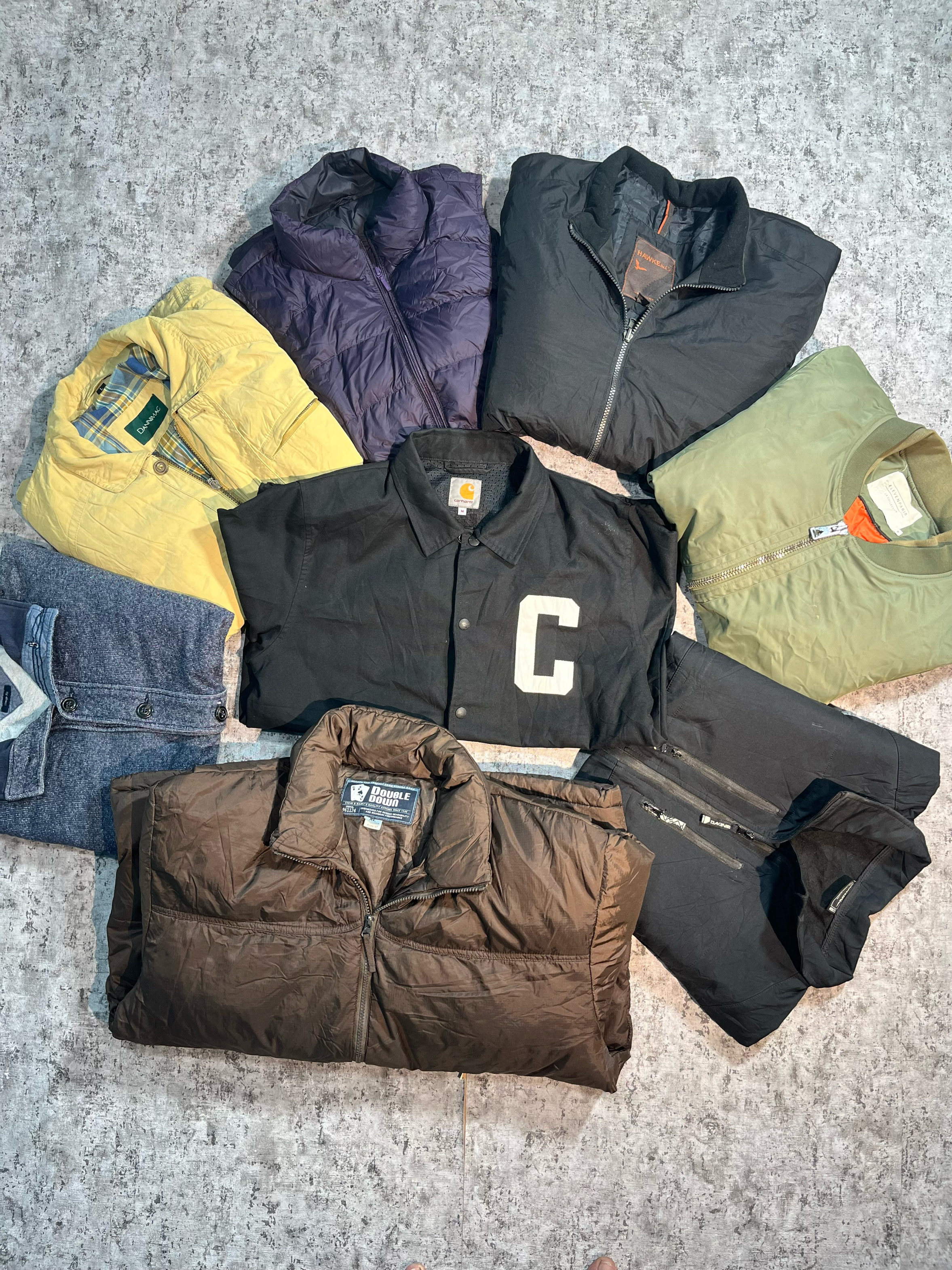 Mix giacche firmate Carhartt, Tommy Hilfiger