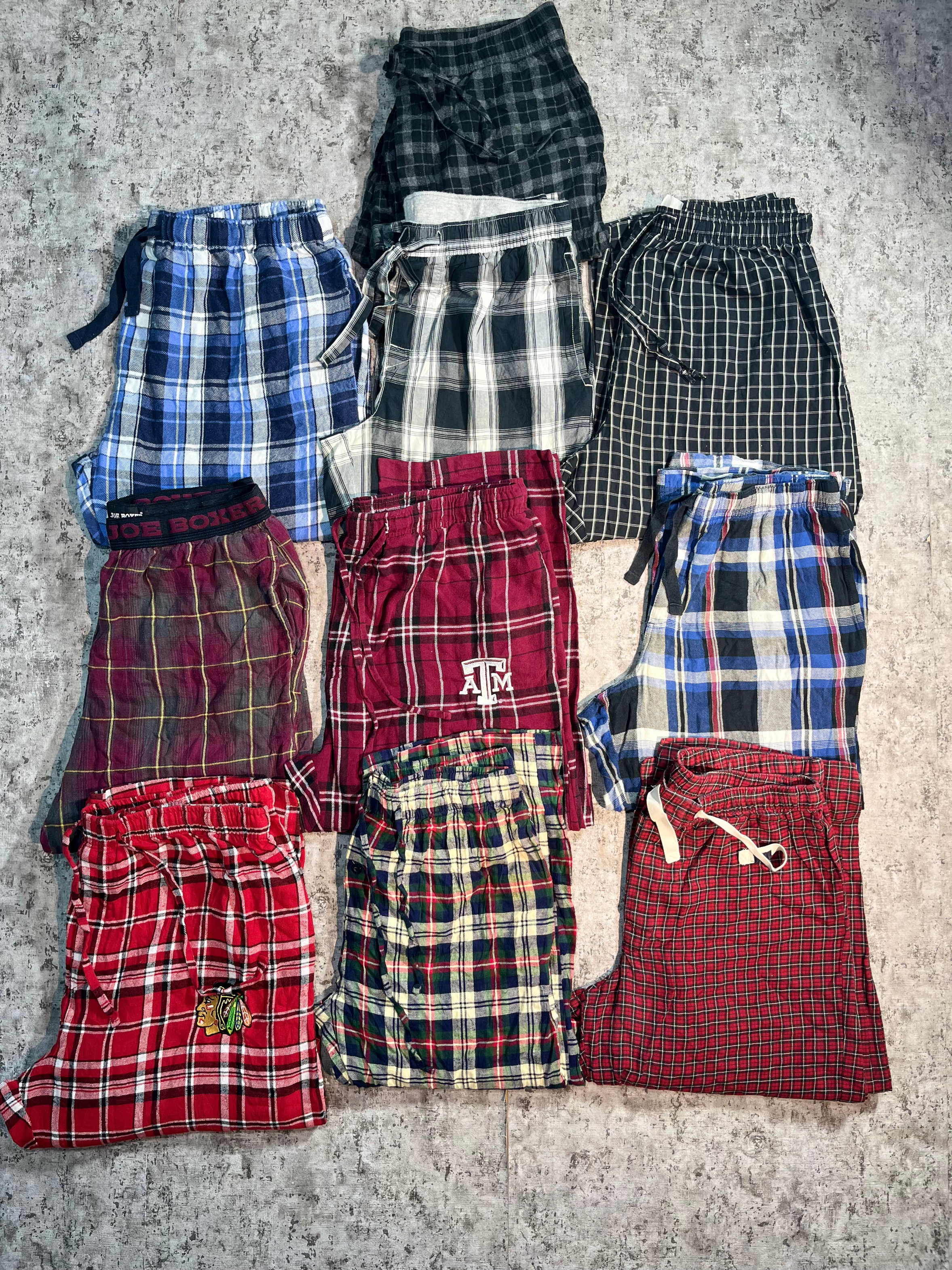 pantaloni da pigiama in flanella e cotone 10 pezzi