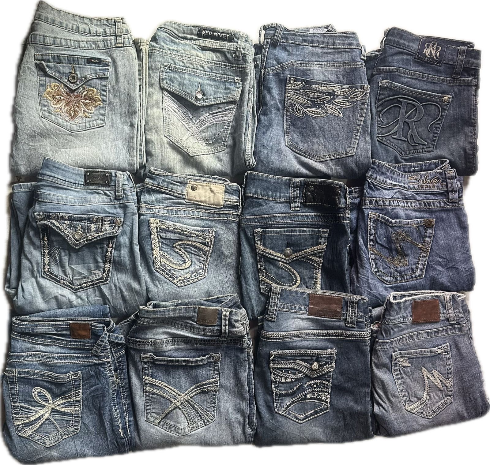 WALLFLOWER AND OTHER MIX BRANDS JEANS
