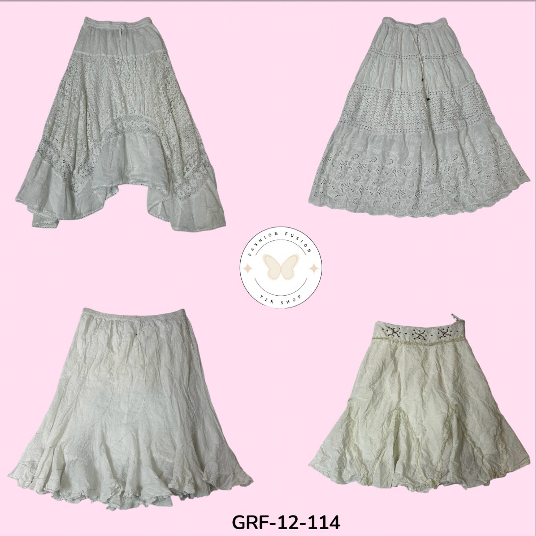 White Cotton Skirt – Everyday Minimal Essential (GRF-12-114)