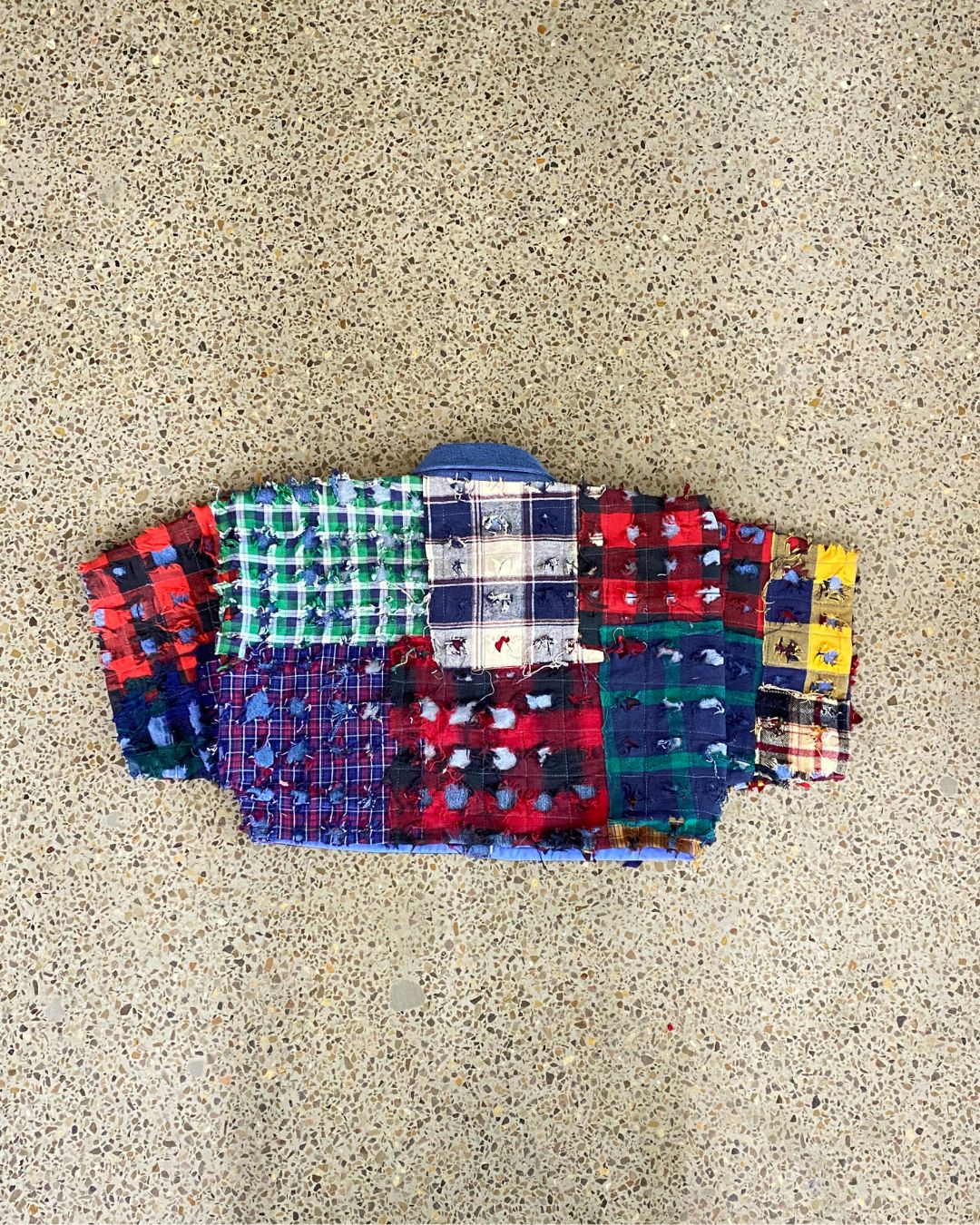 Upcycled Patchwork Crop Jacke