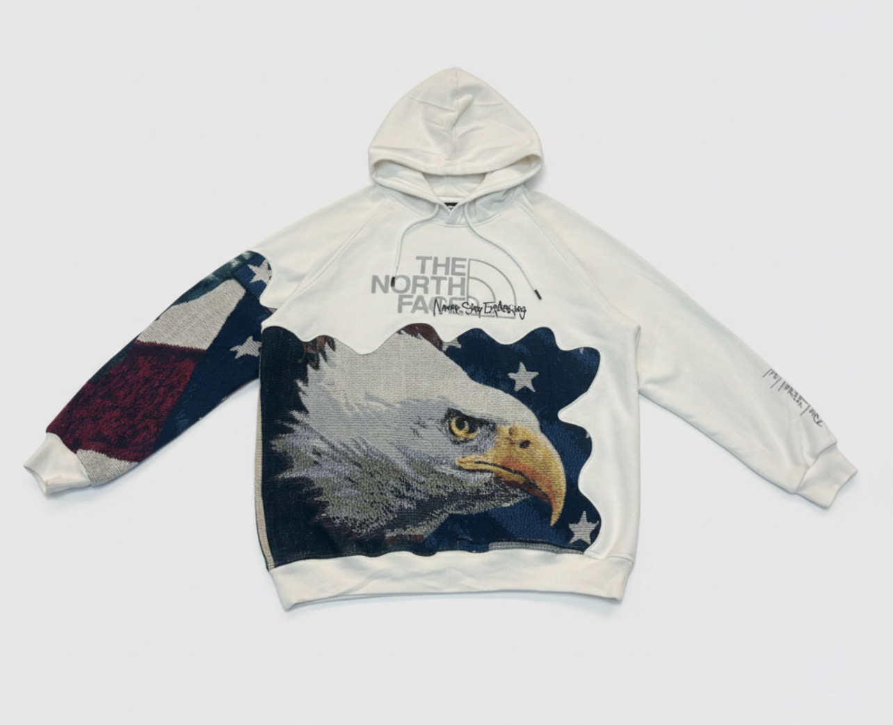 Felpa con cappuccio mista riciclata