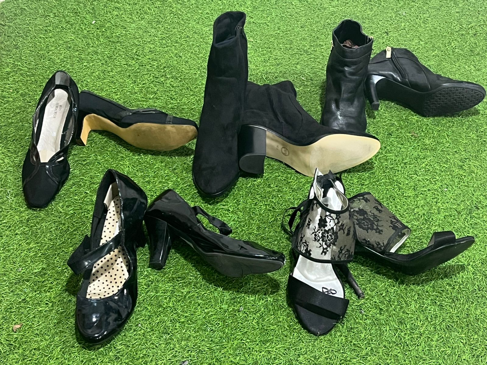 Y2K ブラックエステhetic ハイヒール サンダル